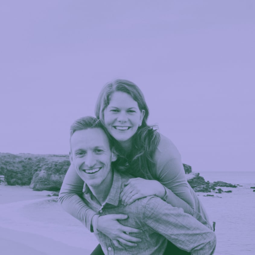young couple at the beach