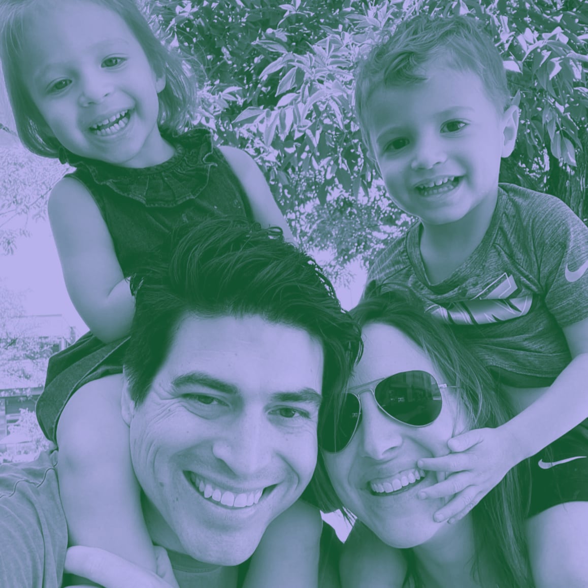 co-founder of rescripted abby mercado with her family